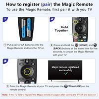 AKB75855501 Télécommande vocale magique de remplacement pour téléviseurs LG Smart OLED ThinQ WebOS (compatible avec ANMR24gn, MR21ga, MR20ga)