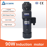 Moteur à engrenages industriel, moteur électrique 220V 90W, vitesse constante avec frein, diamètre d'arbre creux 17 mm pour machine d'étiquetage