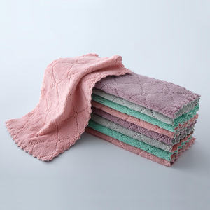 Chiffon de nettoyage en microfibre ultra doux, absorbant, séchage rapide, torchons de cuisine, lavables en machine, chiffons de nettoyage en microfibre corail - Product Image 1