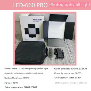 Led660 Led880 U600 U800 Rl 1800 Máy Ảnh Ánh Sáng Chụp Ảnh Ánh Sáng Pro Với Đứng Có Thể Sạc Lại Pin Sạc/Adapter LED - Product Image 5