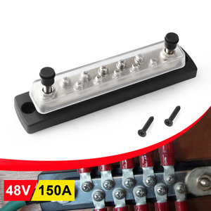 CNSPEED Bloc de bornes de busbar 10 voies 48V 150A pour usage intensif en camping-car, yacht et motorhome - Product Image 1