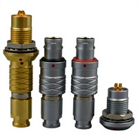 Connecteurs circulaires femelles RealRun de 15 mm de diamètre, auto-bloquants Push-Pull, multi-contacts, étanches sous vide, pour applications aéronautiques, IP50