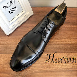 Zapatos de cuero de tres piezas con cordones, elegantes, formales, casuales, estilo británico, para hombre, para oficina y traje. - Product Image 3