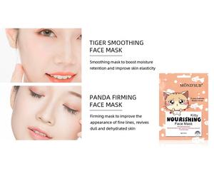 Mascarillas Faciales Divertidas de Animales de Marca Privada OEM, Mascarilla Facial con Estampado de Gato y Extracto de Manzanilla, Belleza y Nutrición Profunda - Product Image 2