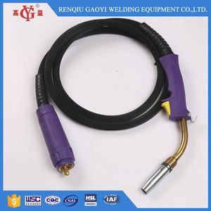 Tùy chỉnh <span class=keywords><strong>36kd</strong></span> thông thường ngọn đuốc <span class=keywords><strong>Binzel</strong></span> loại mig mag 3m 4M 5m cáp <span class=keywords><strong>CO2</strong></span> khí hàn ngọn đuốc với Euro Adaptor làm mát bằng không khí - Product Image 6