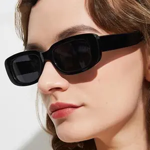 Gafas de sol con montura pequeña de comercio exterior transfronterizo de moda para mujer fotos de calle personalizadas, gafas coloridas de gelatina