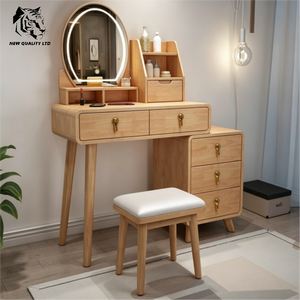 chinese factory cheapest customizable large stock ready to ship mirror dresser new fashion bedroom furniture wood <b>drawer</b> dresser - Product Image 3