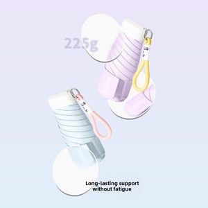 Nouveau parapluie solaire compact moderne minimaliste à <span class=keywords><strong>6</strong></span> plis avec couleurs contrastées, protection UV, portable, double usage, pour les <span class=keywords><strong>jours</strong></span> ensoleillés et pluvieux - Product Image 2
