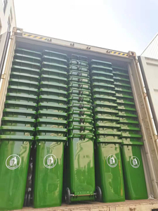 240L <strong>Mobile</strong> Garbage <strong>Bin</strong> Wheelie <strong>Trash</strong> Can Standing Structure Recycle Dustbins Plastic Waste <strong>Bins</strong> for Outdoor Use - Product Image 2