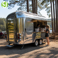 Chariot de restauration rapide mobile sur mesure pour BBQ, café et street food aux États-Unis, fabricant de remorques de petit-déjeuner