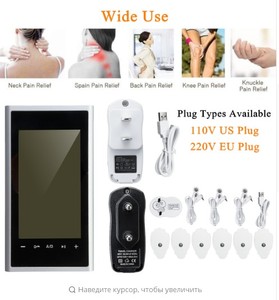 2025 Therapie Zwei kanal Tens Ems Unit Muskels timulator Elektronisches Puls <span class=keywords><strong>massage</strong></span> gerät mit 8 Pads zur Schmerz linderung - Product Image 4