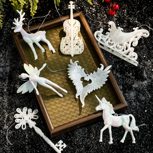 <b>Christmas</b> Decorations White Angel Elk wings unicorn <b>Christmas</b> Tree Decorations Holiday Pendant <b>Dress</b> up - Product Image 1