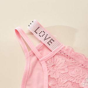 Perizoma Sexy in Pizzo Europeo e Americano da <span class=keywords><strong>Donna</strong></span>, Puro e Seducente, con Fiori Intagliati, Vita Media, Strass e Fodera in Cotone Traspirante - Product Image 4