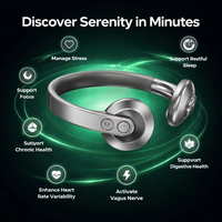 Stimulateur du nerf vague TVNS, portable autour du cou, 8 modes, relaxation, sommeil, concentration, récupération, application Bluetooth, dispositif à impulsions basse fréquence, OEM/ODM