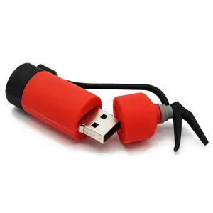 Factory Supply Fire Extinguisher Shape PVC Usb Sticks 2.0 1G 2G 4G Animal For Gift Usb 3.0 Flash Drive Memories Usb Sticks