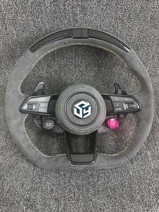 พวงมาลัยหุ้มหนังอัลคันทาร่าแบบเจาะรูครึ่งวง รุ่น R Line สำหรับรถยนต์โฟล์คสวาเกน กอล์ฟ <span class=keywords><strong>5</strong></span> 6 7 R MK5 MK6 <span class=keywords><strong>MK7</strong></span> เจตต้า โปโล พาสสาท CC B6 B7 - Product Image 5