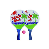 Ensemble de raquettes de plage en bois léger et ensemble de jeu de raquettes de plage portable, adapté aux divertissements et à l'entraînement en plein air sur la plage