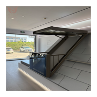Vitrail de toit à ouverture verticale automatique pour entrée de villa individuelle, avec télécommande, cadre en alliage d'aluminium et isolation thermique