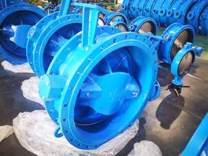 एपॉक्सी लेटेड डक्टाइल आयरन डबल फ्लैंज एक्केंद्रित प्रकार फ्लैंज तितली वाल्व के साथ एन1092 फ्लैंज के साथ - Product Image 6