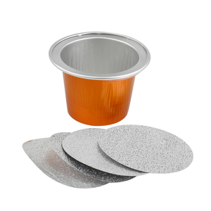Espresso alüminyum kahve kapsülü kendinden yapışkanlı kapaklı 100pcs - Product Image 1