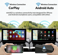 Boîte intelligente Android CarPlay filaire et sans fil BYD deux-en-un, écran de contrôle central de la voiture, projection, adaptateur de navigation, modèle MINI A2