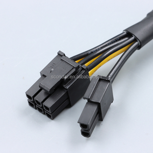 GPU 8-polig bis doppelt 8-polig (6 2) PCIe Power Splitter-Kabel 20cm 18AWG verzinnte Kupfer hülsen verlängerung für die Versorgung mit Grafikkarten-Netzteilen - Product Image 6