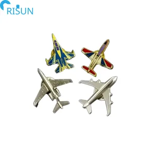 Sản Xuất 3D Mô Hình Brooch Máy Bay Phù Hiệu Cứng Men Máy Bay Mềm Men Kim Loại Quà Lưu Niệm Quà Tặng Biểu Tượng Tùy Chỉnh Men Ve Áo Pins