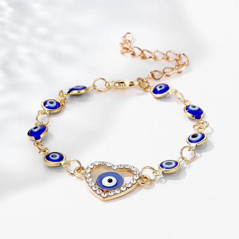 Fashion Blue Eyes Bracelet For Women Evil Turkish Beads Handmade Elasticity Bracelet Jewelry Gift