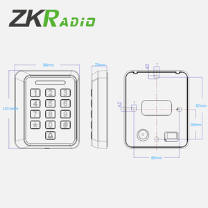 Đầu Đọc Thẻ 13.56kHz Wiegand Bàn phím điều khiển truy cập khóa kỹ thuật số để kiểm soát và bảo mật cửa đơn - Product Image 4