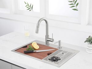 Évier de bar rectangulaire en nickel brossé fait main, durable et sain, facile à nettoyer, avec accessoires complets – Vente chaude - Product Image 2