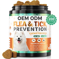 Friandises à mâcher souples OEM anti-puces et tiques pour chiens avec vitamine B12, huile de lin et de coco, soutien cutané et capillaire, approvisionnement direct usine