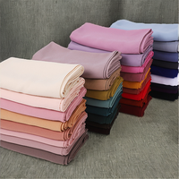 Foulard Châle Hijab en Chiffon Perlée, Style Uni, Grande Taille 180x70 cm, pour Femme, Vente en Gros