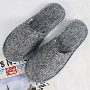 Ury Chaussons d'<span class=keywords><strong>hôtel</strong></span> légers avec tissu en lin Qualité et <span class=keywords><strong>confort</strong></span> directs d'usine - Product Image 3