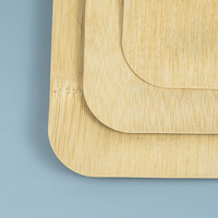 Plateaux en bambou jetables modernes pour la maison et la cuisine, assiettes en bois, service de personnalisation du logo pour restaurant, fabrication OEM