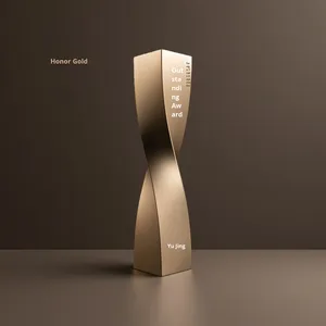 Trofeo Exclusivo de Cristal y Metal |   Premios de Reunión Anual de Alta Gama Hechos a Medida para la Excelencia Corporativa, Fabricados en China - Product Image 1