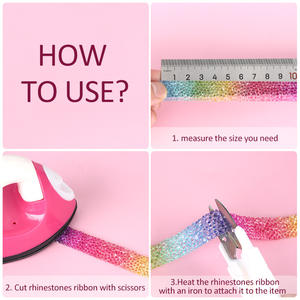 Qiao 10 מ "מ שרף rhinstone לקצץ חם סרט תיקון סרט rinhinstone אבני חן לקישוט - Product Image 5