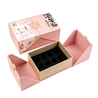 Boîte rigide personnalisée avec logo en relief, impression quadricolore, laminage mat, emballage cadeau de luxe, pliable, pour collier avec rose éternelle