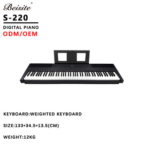 <span class=keywords><strong>Clavier</strong></span> d'orgue électronique numérique Beisite 88 touches, piano à touches lestées progressif, instrument de musique pour usage domestique - Product Image 1