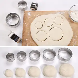 Stampo per biscotti in acciaio inossidabile accessori per la cottura stampo per anelli per torte rotondi