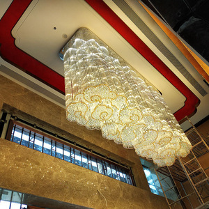 Lampadario in Cristallo per Ristoranti, Sale Conferenze e Hall; Lampada in Cristallo a Nuvola Auspicante per Club, Centri Vendite e Tavoli Espositivi - Product Image 4