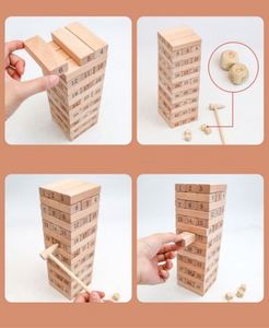 Jeu de construction familial classique en bois de hêtre naturel avec chiffres - Product Image 2