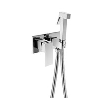 Kit de Douche WC en Laiton avec Douchette Bidet Chaude et Froide, Pulvérisateur Shattaf et Jet Douche pour Salle de Bain