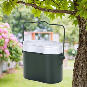 Fabricante de Utensilios de Cocina, Juego de Lonchera Táctica Alemana de 1.5L, Lonchera Metálica Portátil para Exteriores, Supervivencia en la Naturaleza - Product Image 3