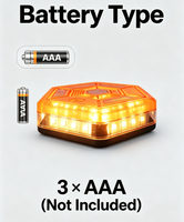 Feu de signalisation d'urgence LED magnétique, 5 modes d'éclairage, rechargeable, clignotant pour la sécurité routière