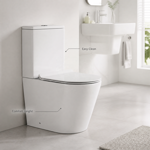 WC mural en céramique deux pièces à double chasse, à siphon, économie <span class=keywords><strong>d</strong></span>'<span class=keywords><strong>eau</strong></span>, facile à nettoyer, pour salle de bain - Vente en gros - Product Image 2