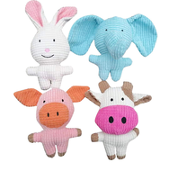 Animaux mignons forme grinçant interactif en peluche chien jouets molaire résistant aux morsures velours de maïs jouet sonore pour animaux de compagnie