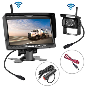 7 pollici Wireless TFT schermo LCD HD <span class=keywords><strong>Monitor</strong></span> del veicolo retrovisore DVD retromarcia telecamera di Backup senza fili Kit di guida per camion Bus RV Van - Product Image 3