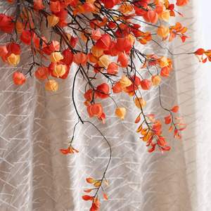 Fleurs artificielles en soie orange, branche unique, haute simulation, décoration du Nouvel An chinois - Product Image 4