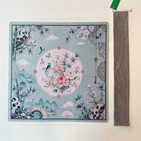 Tapis de jeu de Mahjong chinois pliable en céladon, antidérapant et silencieux, pour tuiles de Mahjong américaines, accessoires de Mahjong pour 4 joueurs