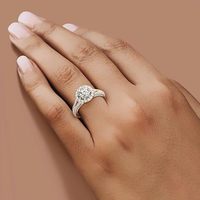 Обручальные кольца с муассанитом Sunflower Solitaire R.GEM. Оптовая продажа: Классическое женское украшение из серебра S925 с платиновым покрытием, круглая огранка 2 карата